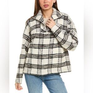 IRO Bika Jacket in Ecru-Black-Grey, NWT, Size EU 40